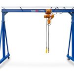 Portique mobile PK1000/2 avec palan électrique, groupe de marchandise B, capacité de charge max. 1.000 kg, hauteur de levage 2 190 mm, SolidHub