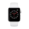 Apple Watch Series 3 GPS + Cellular, 42mm Boîtier en aluminium argenté avec bracelet sport blanc
