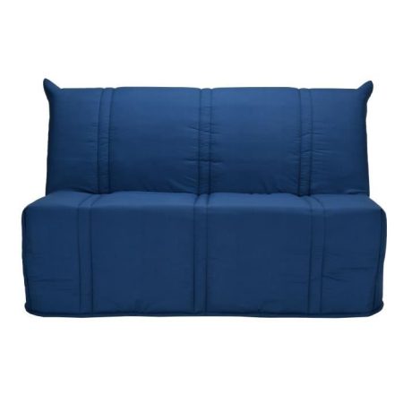 Banquette BZ SANNA 140×190 cm 3 places – Tissu Marine – L 143 x P 101 x P 95 cm