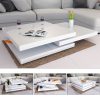Table basse de salon moderne 80 x 80 cm – Blanc