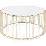 Table basse ronde Wire laiton 80cm Kare Design