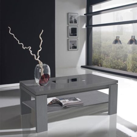Table basse relevable cendre – DELYA – Taille : L 100 x l 50 x H 44/59 – Couleur marketing : Gris