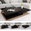 Table basse de salon moderne 80 x 80 cm – Noir