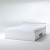 Lit adulte contemporain blanc mat – l 140 x L 190 cm