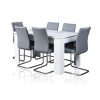 Table à Manger extensible Lino + 6 chaises sidney grises