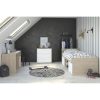 Lit + commode + bureau – Style contemporain – Décor chêne jackson et blanc