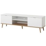 Meuble TV scandinave blanc – L 160 cm