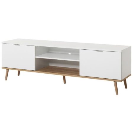 Meuble TV scandinave blanc – L 160 cm