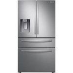 Réfrigérateur French Door – 501L (339L + 123L + 39L) – Froid Ventilé Plus – A+ – L90,8cm x H177,7cm – Inox   SAMSUNG – RF22R7351SR
