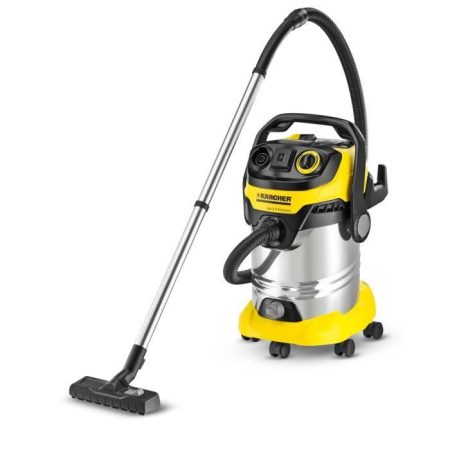 Aspirateur professionnel eau-poussière WD 6 P Premium – Cuve inox 30 L – 1300 W – Gris et jaune  KÄRCHER