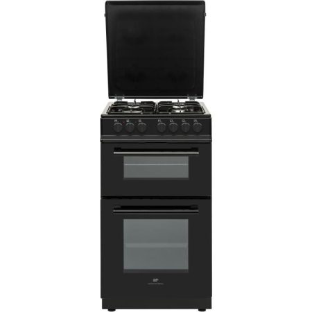 Cuisinière 50×60 Double fours électrique – 4 feux noirc  CONTINENTAL EDISON