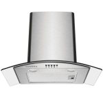 Hotte aspirante 60cm >550m3/h -56db -éclairage LED -3 Vitesses -Extra & Recyclage -Inox -Hotte Décorative Cuisine Murale