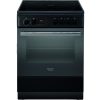 Cuisinière table vitrocéramique 4 foyers – Four électrique – 60L – A – L60xH85cm – Anthracite