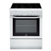 Cuisinière table vitrocéramique-4 zones-6200 W-Four électrique-Catalyse-59 L-Classe A-L 60 x H 85 cm-Blanc