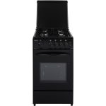 Cuisinière gaz – Noir – 50×50 – Eclairage – Grill électrique