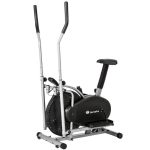 Vélo elliptique avec écran LCD Cross Trainer Home Trainer Appareil de Fitness Cardio 90 cm x 53 cm x 158 cm Noir – TECTAKE