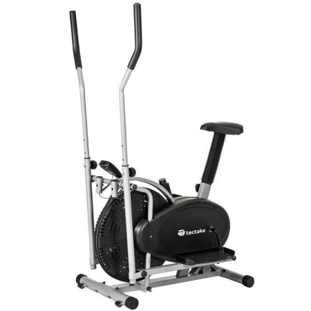 Vélo elliptique avec écran LCD Cross Trainer Home Trainer Appareil de Fitness Cardio 90 cm x 53 cm x 158 cm Noir – TECTAKE