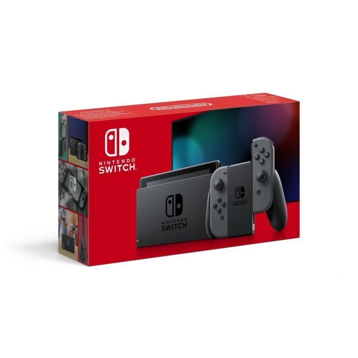 Console Nintendo Switch avec une paire de Joy-Con grises : Nouvelle version, Meilleure autonomie 4 a 345