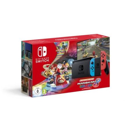 Pack Console Nintendo Switch Néons + Mario Kart 8 deluxe inclus en code de téléchargement