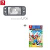 Pack Nintendo Switch Lite Grise + Jeu Swtich Mario + The Lapins Crétins Kingdom Battle
