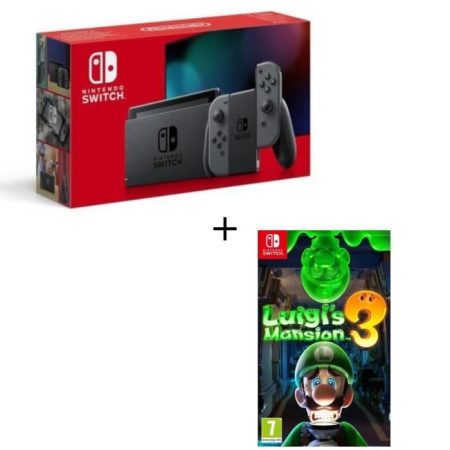 Pack Nintendo Switch Grise + Luigi&rsquo;s Mansion 3