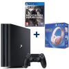 PS4 Pro 1To Noire/Jet Black + Call of Duty: Modern Warfare + Casque Sans-Fil GOLD Rose Gold pour PS4 et PSVR