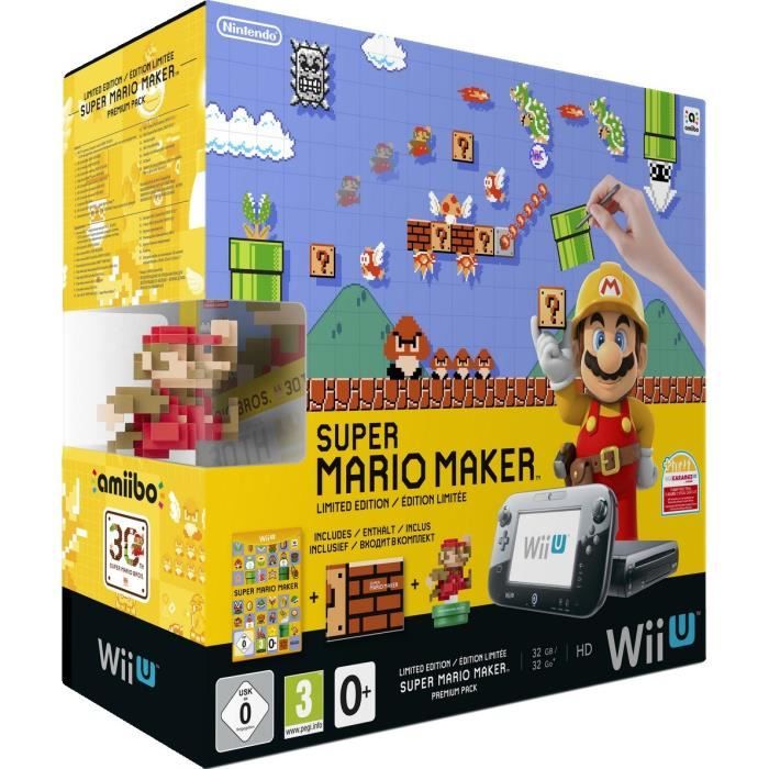 Wii U + Super Mario Maker + Amiibo Ma 2 a 376