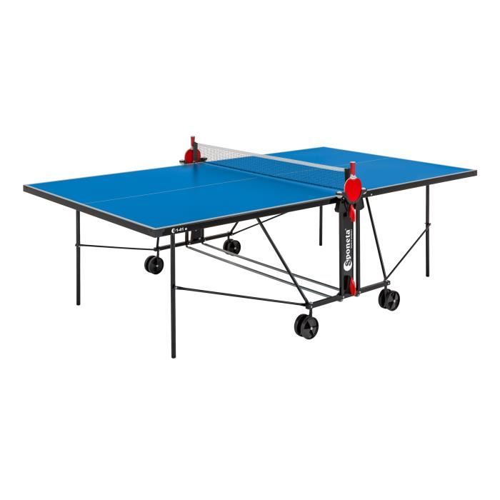 Table Tennis de Table – Table Ping Pong Compacte – Usage extérieur – Bleu et noir – SPONETA 8 a 521