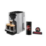 PHILIPS SENSEO Quadrante HD7866/11 + Boîte de rangement dosettes + Pince fraîcheur – Gris clair