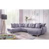 Canapé d&rsquo;angle panoramique convertible gauche – L312x90x155/190cm – Gris clair