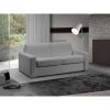Canapé lit 3-4 places MASTER convertible ouverture RAPIDO 160 cm Cuir Eco Gris Silex MATELAS 18 CM INCLUS