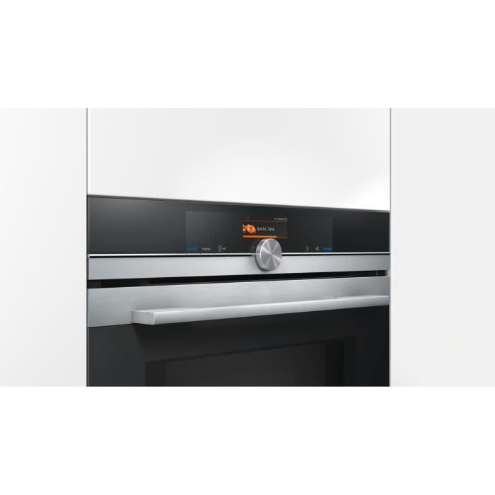 Four avec micro-ondes intégré – 67l – Pyrolyse – Inox SIEMENS – HM676G0S6