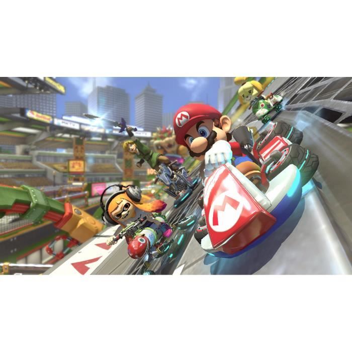 Pack Console Nintendo Switch Néons + Mario Kart 8 deluxe inclus en code de téléchargement