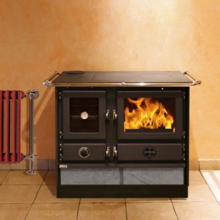 Cuisinière à bois 12 kW, charbon, briquette Malina de Purline, foyer en Fonte