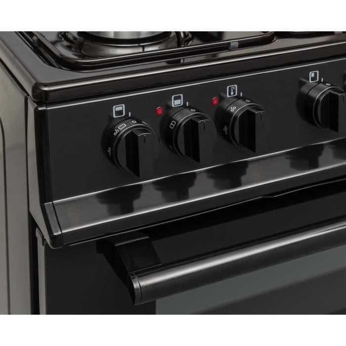 Cuisinière 50×60 Double fours électrique – 4 feux noirc CONTINENTAL EDISON