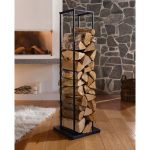 Étagère en métal pour bois de cheminée, meuble pour ranger les buches