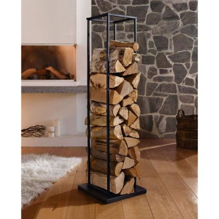 Étagère en métal pour bois de cheminée, meuble pour ranger les buches