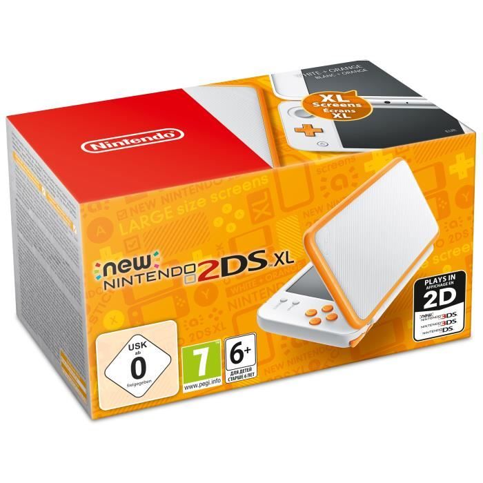 new nintendo 2ds xl blanche et orange