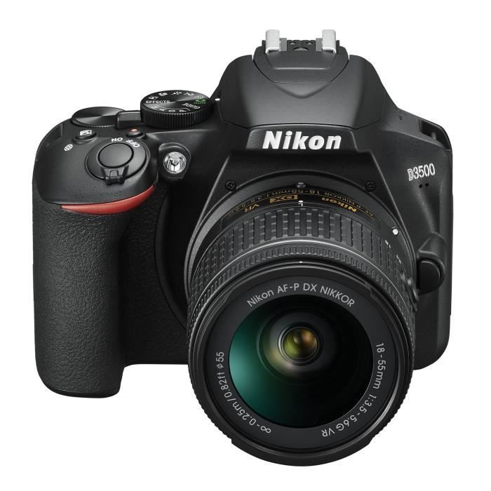 NIKON D3500 Appareil photo Reflex + Objectif AF-P DX 18-55 VR – 24.2Mp DX, vidéo FullHD 3 nikon d3500 appareil photo reflex objectif af p 2