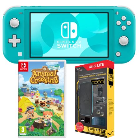Console Switch Lite Turquoise + Jeu Switch Mario Kart 8 Deluxe