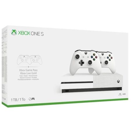 Xbox One S 1To 2 manettes + 14 jours d&rsquo;essai au Xbox Live Gold et 1 mois d&rsquo;essai au Game Pass