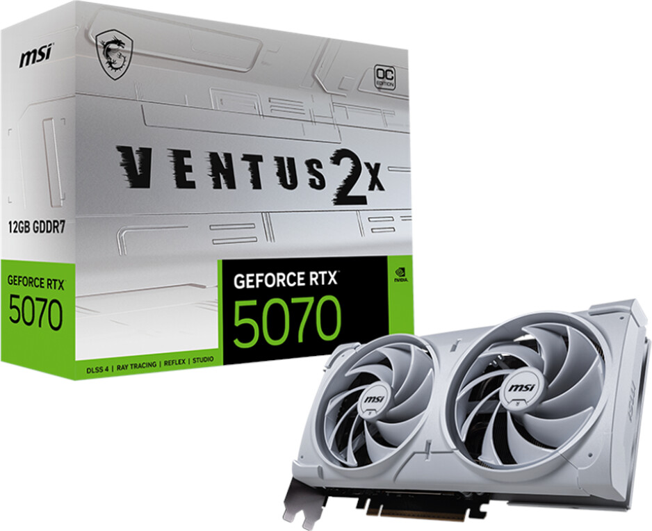 msi geforce rtx 5070 ventus 2x oc white