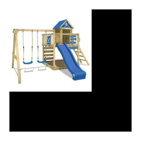 Portique Enfant – Aire de Jeux Smart Cave – 2 Agrès WICKEY Balançoire