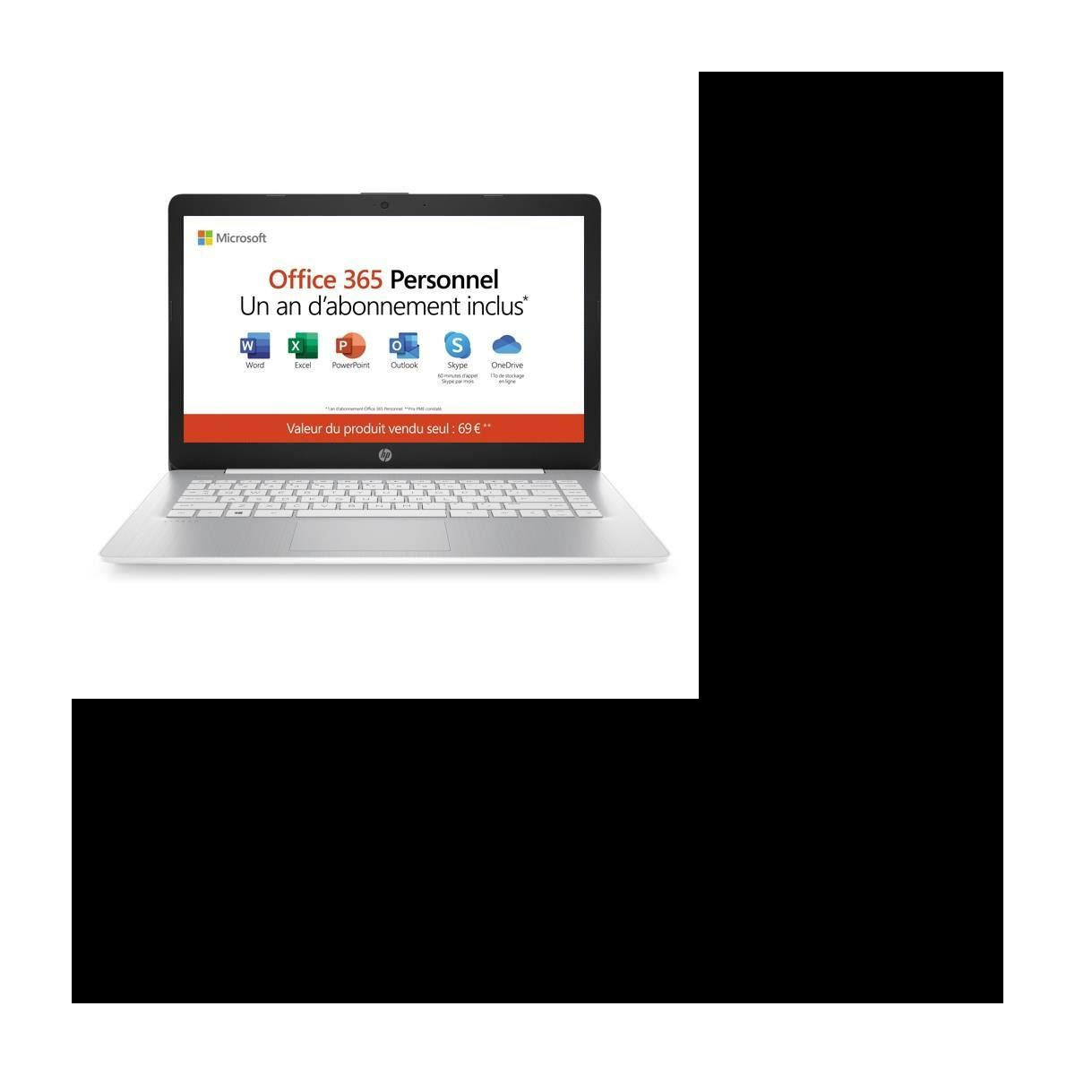 HP PC Portable Stream 14-ds0001nf – 14″ HD – AMD A4 – RAM 4Go – Stockage 32Go – AZERTY – WiFi – 1 HP PC Portable Stream 14-ds0001nf – 14″ HD – AMD A4 – RAM 4Go – Stockage 32Go – AZERTY – WiFi –