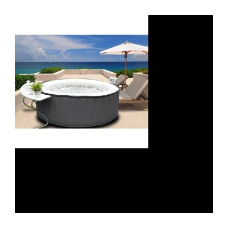 Spa gonflable à bulles – 4 personnes – L 180 x H 70 cm – Gris