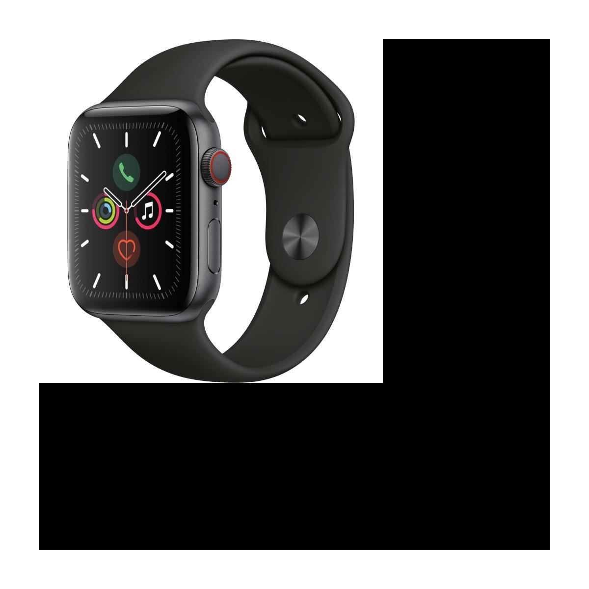 Apple Watch Series 5 Cellular 44 mm Boîtier en Aluminium Gris Sidéral avec Bracelet Sport Noir – M/L 12 merchant fixed 4299 1780346209