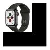 Apple Watch Series 5 Cellular 40 mm Boîtier en Acier Inoxydable Noir Sidéral avec Bracelet Sport Noir – S/M