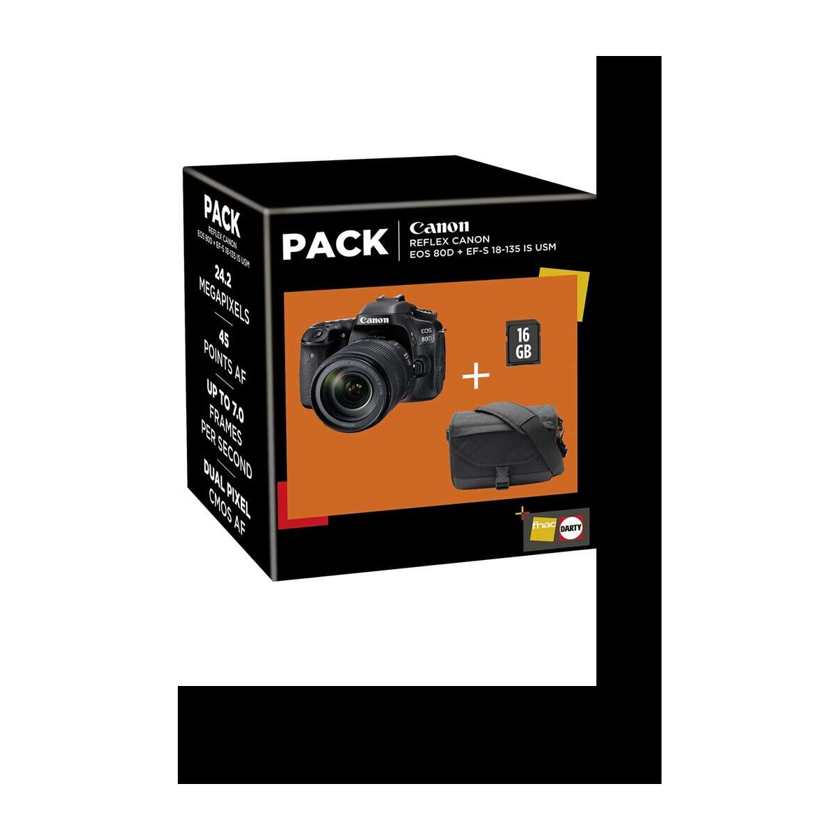 Appareil photo Reflex CANON EOS 80D + EF-S 18-135 IS USM + FOURRE-TOUT + SD 16GO 11 merchant fixed 4646 1780331839