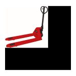 Einhell Transpalette hydraulique TC-PT 2500 (Capacité : 2 500 kg, Diamètre des roues de fourche : 80 mm, Relevage automatique du tion à la