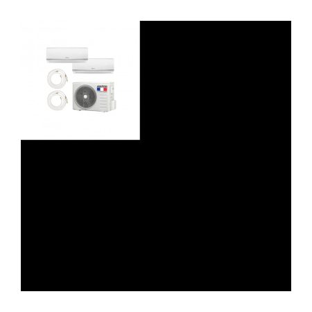 Climatiseur réversible 2500W + 3400W prêt-à-poser Bisplit Airton